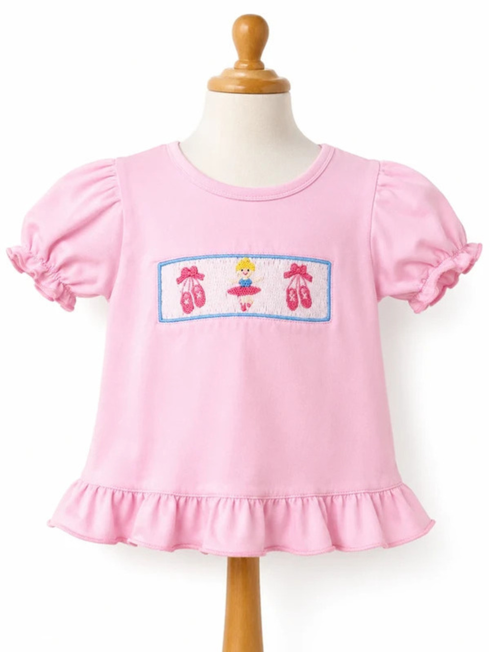 The Smocking Bug Smocked Ballet Pink Top 3M | Ballet Shoes Boutique Baby Girl